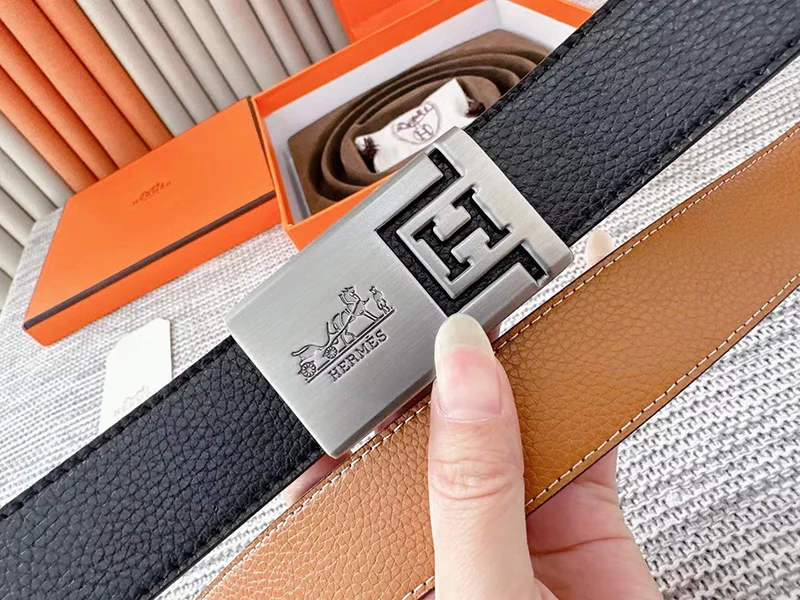 Fashion Wide1.3″ Genuine Leather Reversible Belt PD-6912523