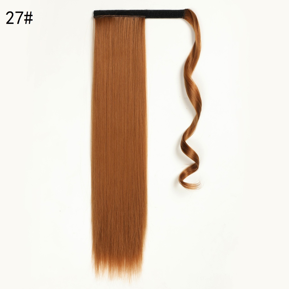 Long fiber straight hair European style velcro wig