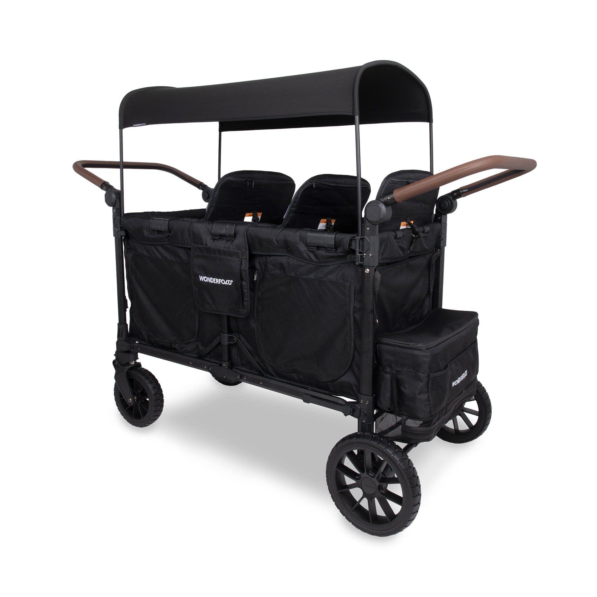 WonderFold W6 Pro Luxe (6 Seater) Stroller Wagon - Jet Black