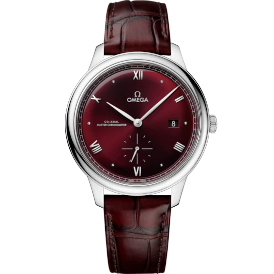 Omega De Ville Prestige 41 mm Red Dial Stainless Steel Strap 434.13.41.20.11.001