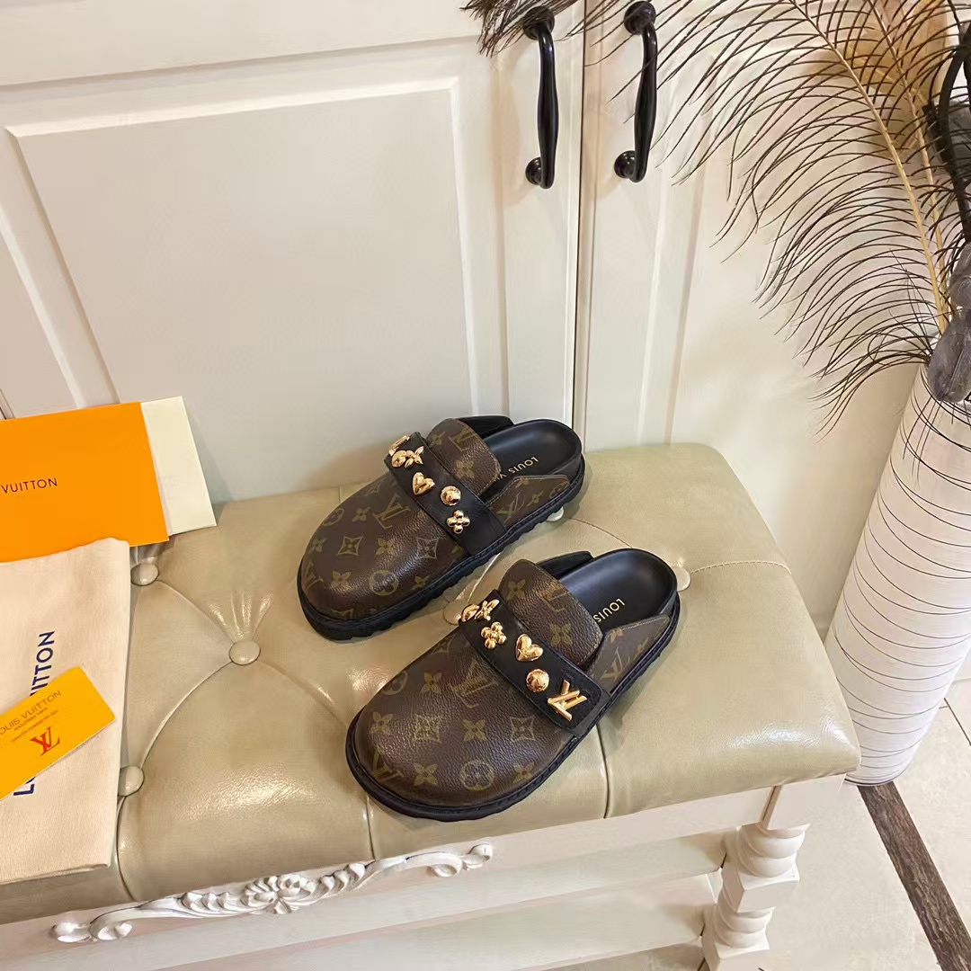 Classic Real Leather Adjustable Straps Slippers LX-872226