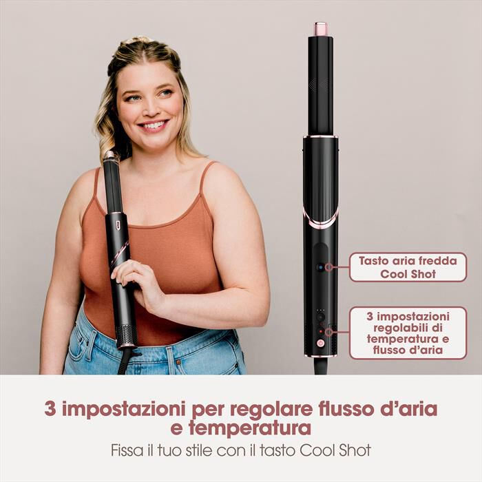 SHARK - Styler e asciugacapelli FLEXSTYLE 3 in 1 HD424EU-nero/oro rosa