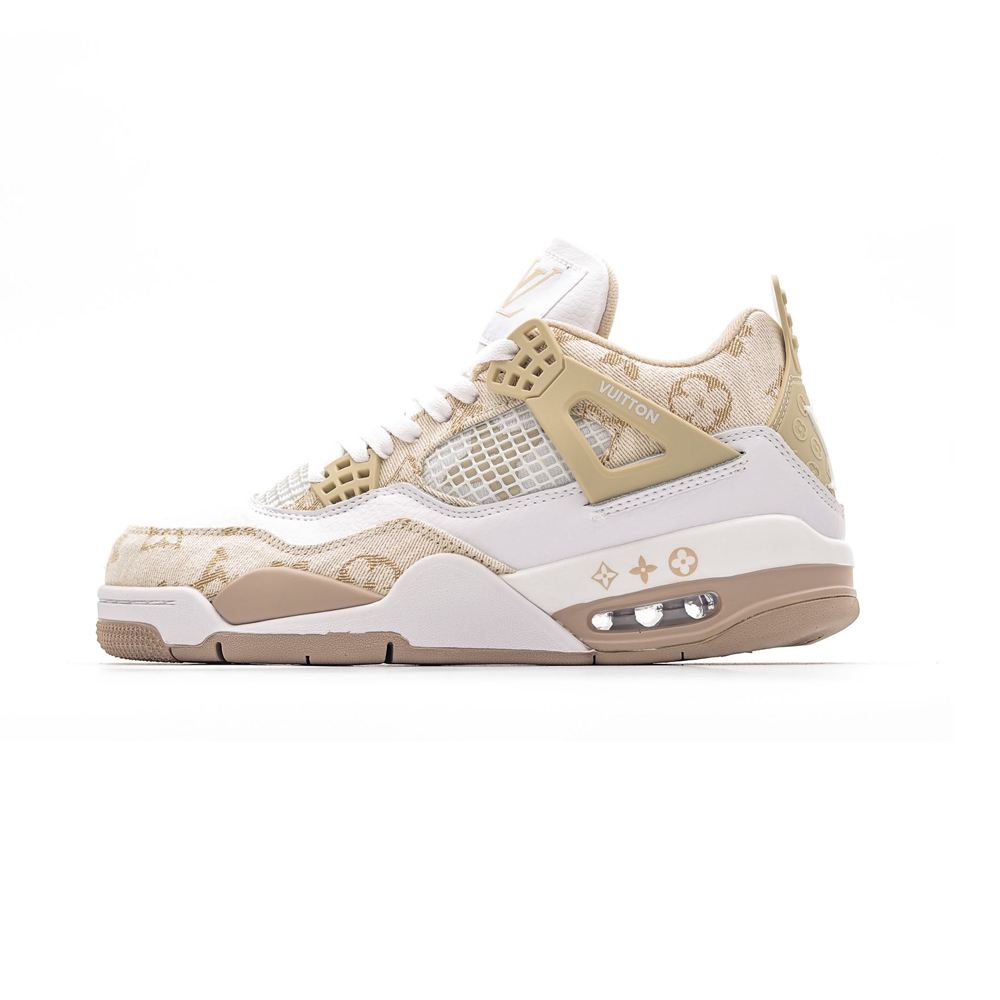 NK Air Jordan 4 Retro X Lois Vuton  Monogram Beige NNL24111210