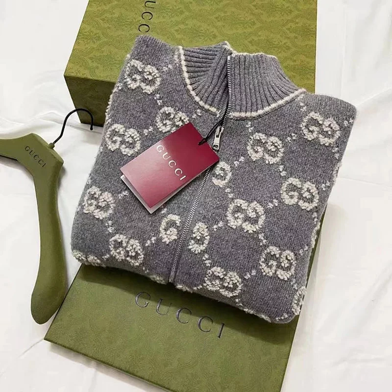 Printed wool knitted sweater MY-93261