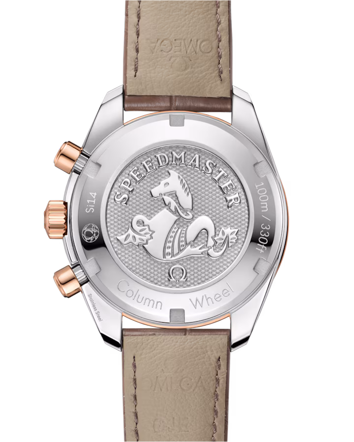 Omega Speedmaster 38 Brown Dia 38mm Stainless Steel Sedna™18k Rose Gold Strap 324.28.38.50.02.002