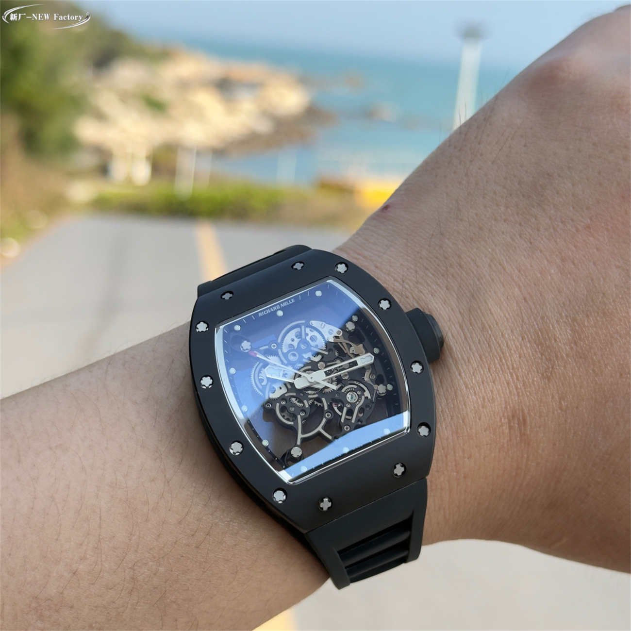 New Factory (NF) Richard Mille RM055 Black Ceramic Replica V5 – Real Jewels