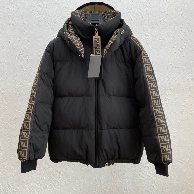 FEND Down Jacket（Multiple colors）（Double-sided wearable, The hood is removable）