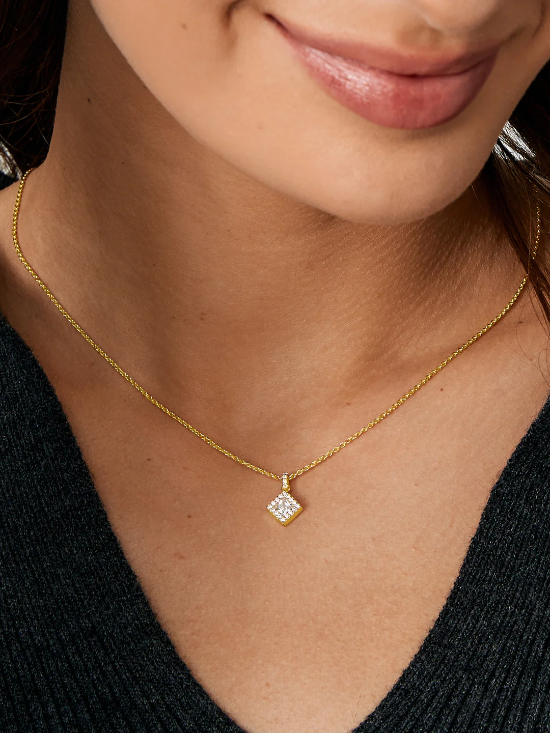 Princess-cut Crystal Necklace