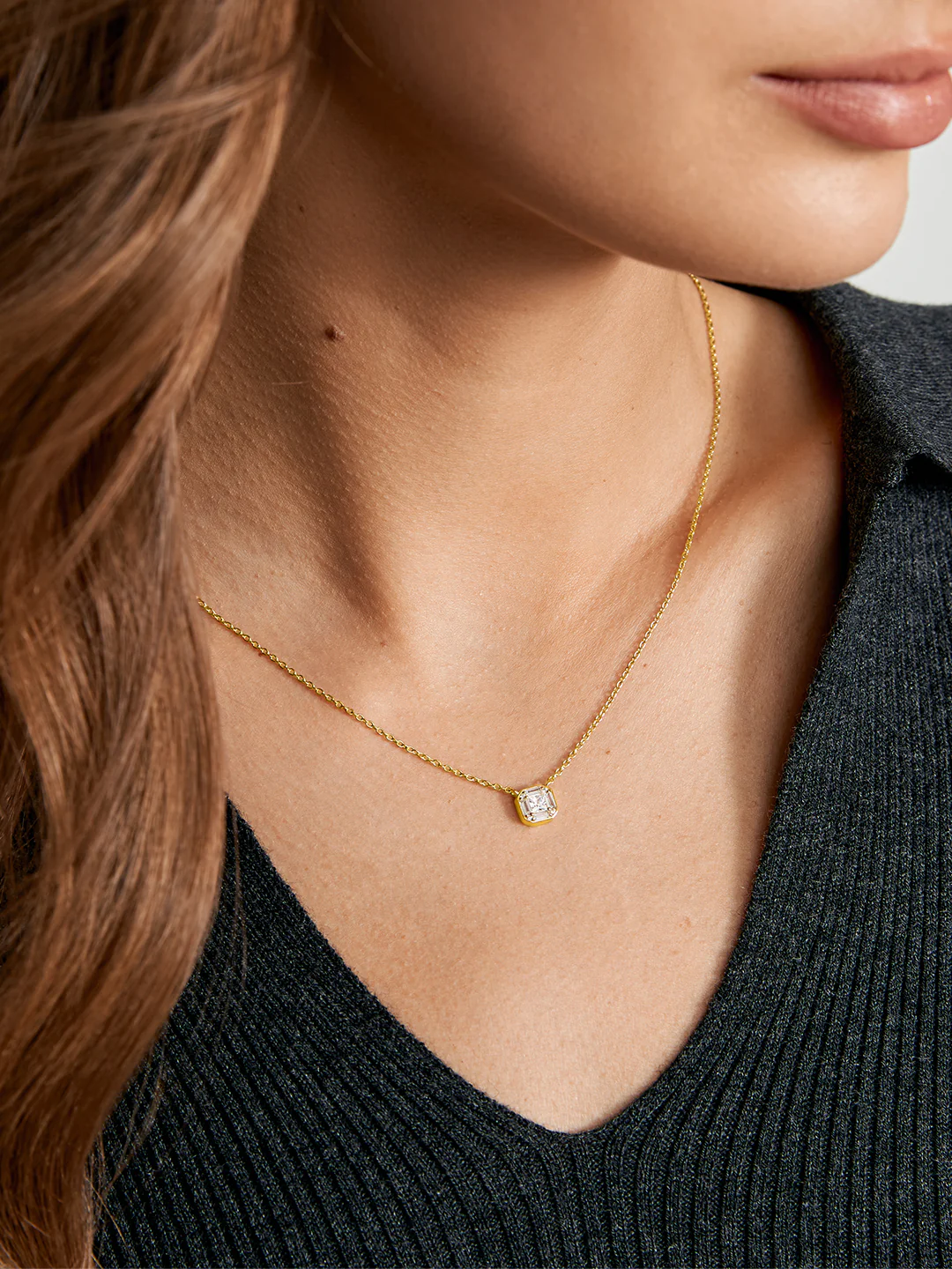 Mosaic Sapphire Cushion Necklace