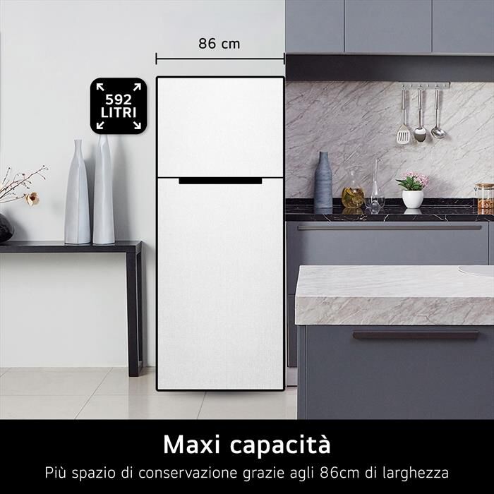 LG - Frigorifero 2 porte GTF916SEPED Classe E 592L-Beige