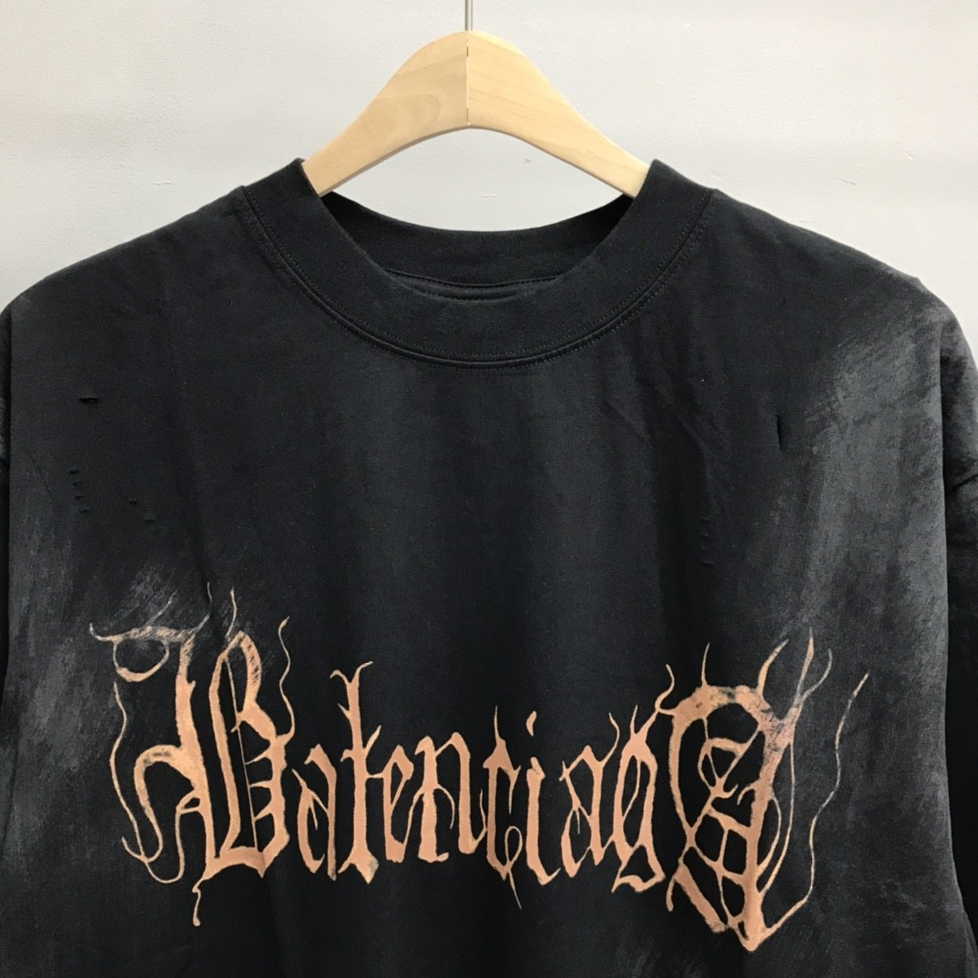 BLCG Sanskrit lettering industrial paint T-shirt