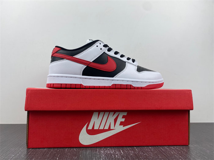 NK Dunk Low Retro White Black University Red FD9762-061