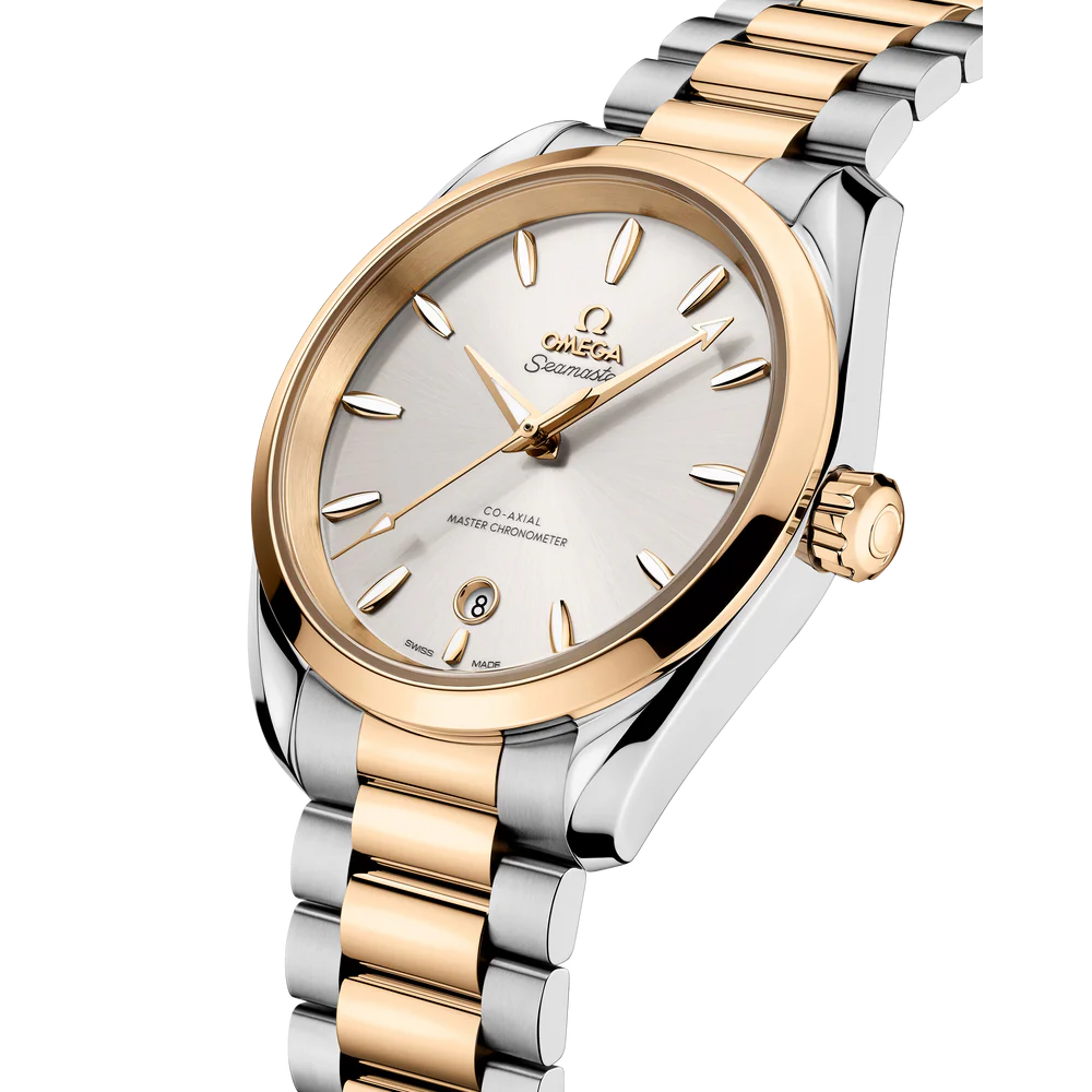 Omega Seamaster Aqua Terra Shades 34 mm Green Dial Stainless Steel and  Moonshine™ 18k Yellow Gold Bracelet 220.20.34.20.10.002