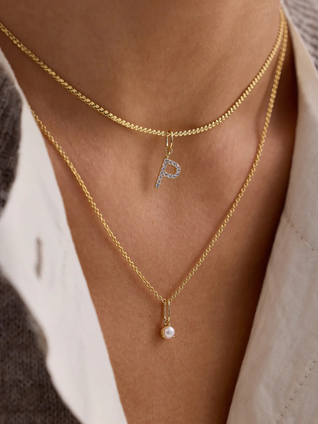 Crystal Letter Charm