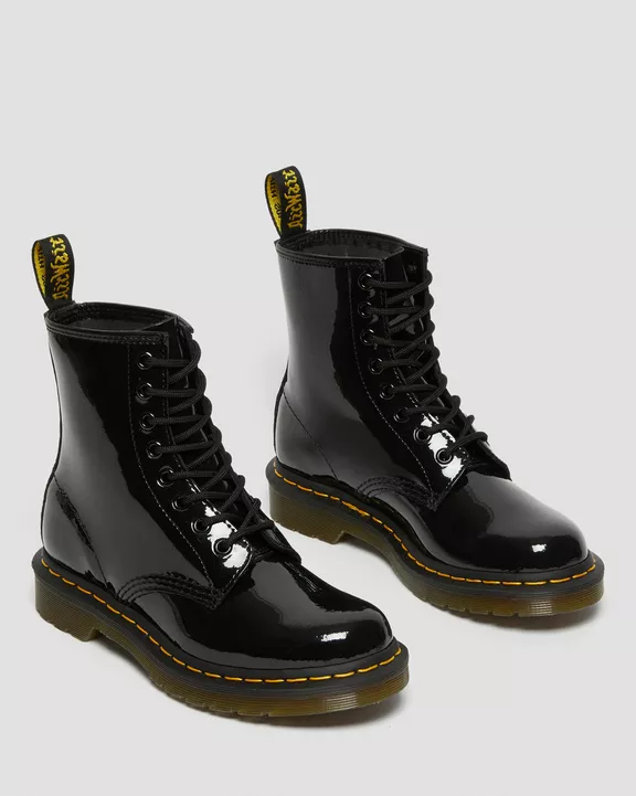 1460 Patent Leather Lace Up Boots