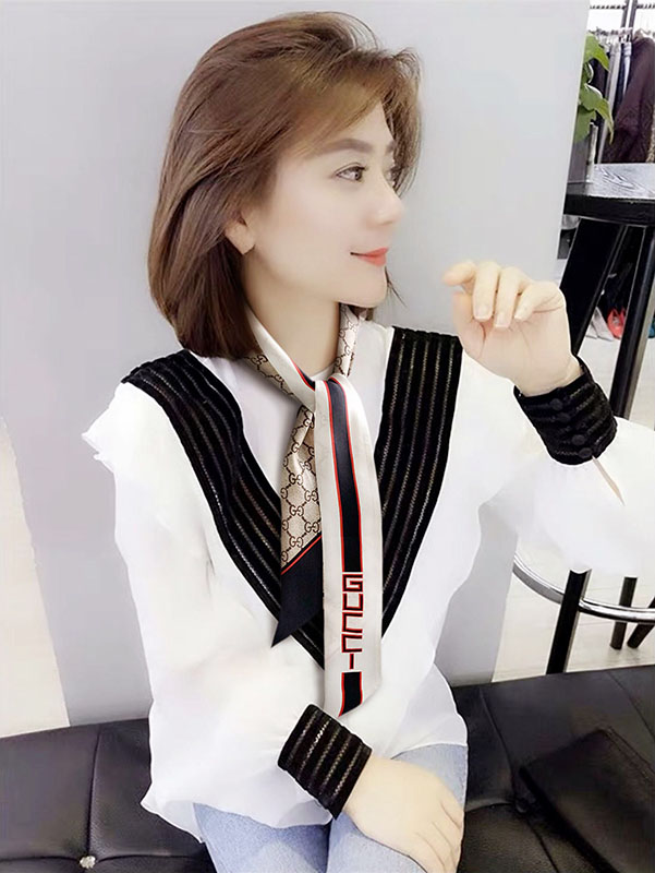 120x8cm Vintage Handbag Ribbon Scarf Neck Bow WJ-987012