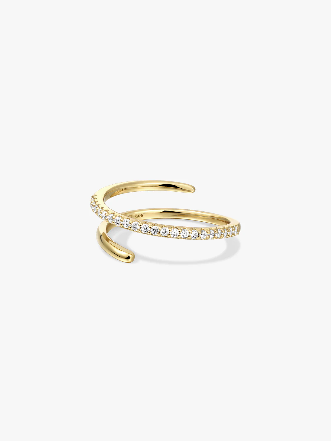 Half Pave Double Ring