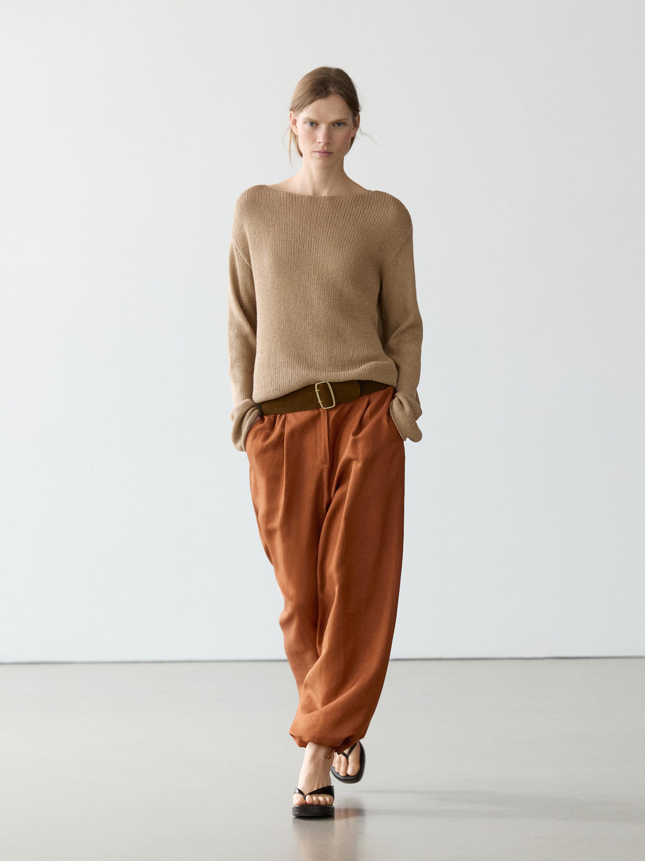 Pantalón fluido detalle lazada