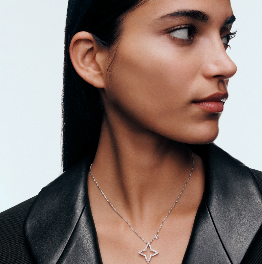 Louis Vuitton Q03093 Ombre Blossom Pendant, White Gold and Diamonds