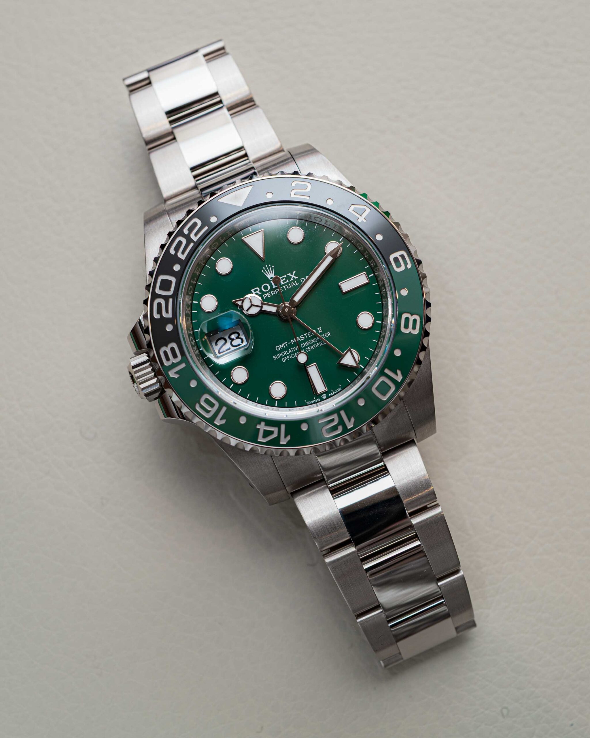 Rolex GMT-Master II 40mm 126729VTNR-0001 Green Dial White Gold Oyster Bracelet