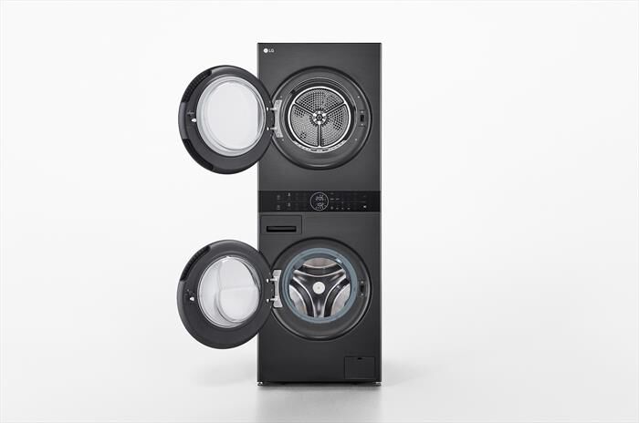 LG - Lavasciuga WASHTOWER WT1210BBF 12/10 Kg Classe A-Platinum Black