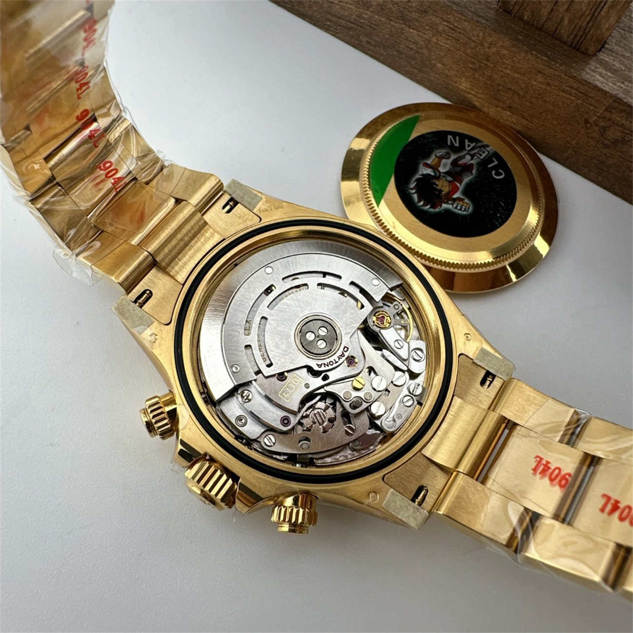 Clean Factory Rolex Daytona 116508 Replica – Yellow Gold Black Dial (Dandong 4130)