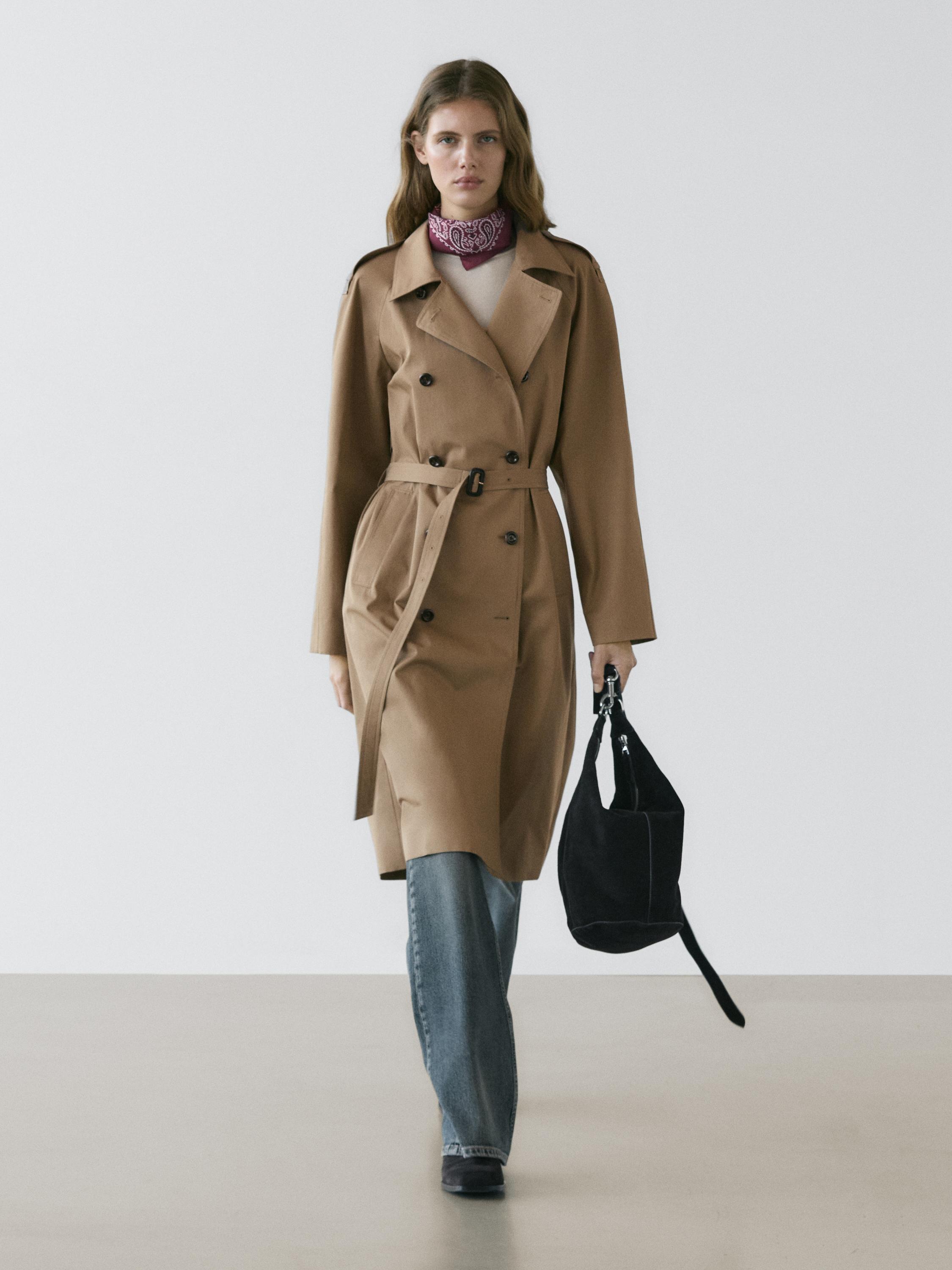 Gabardina trench 100% algodón