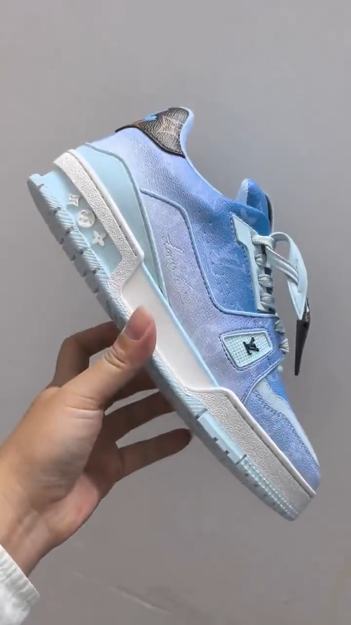 Trainer Sneaker Monogram-printed canvas Blue