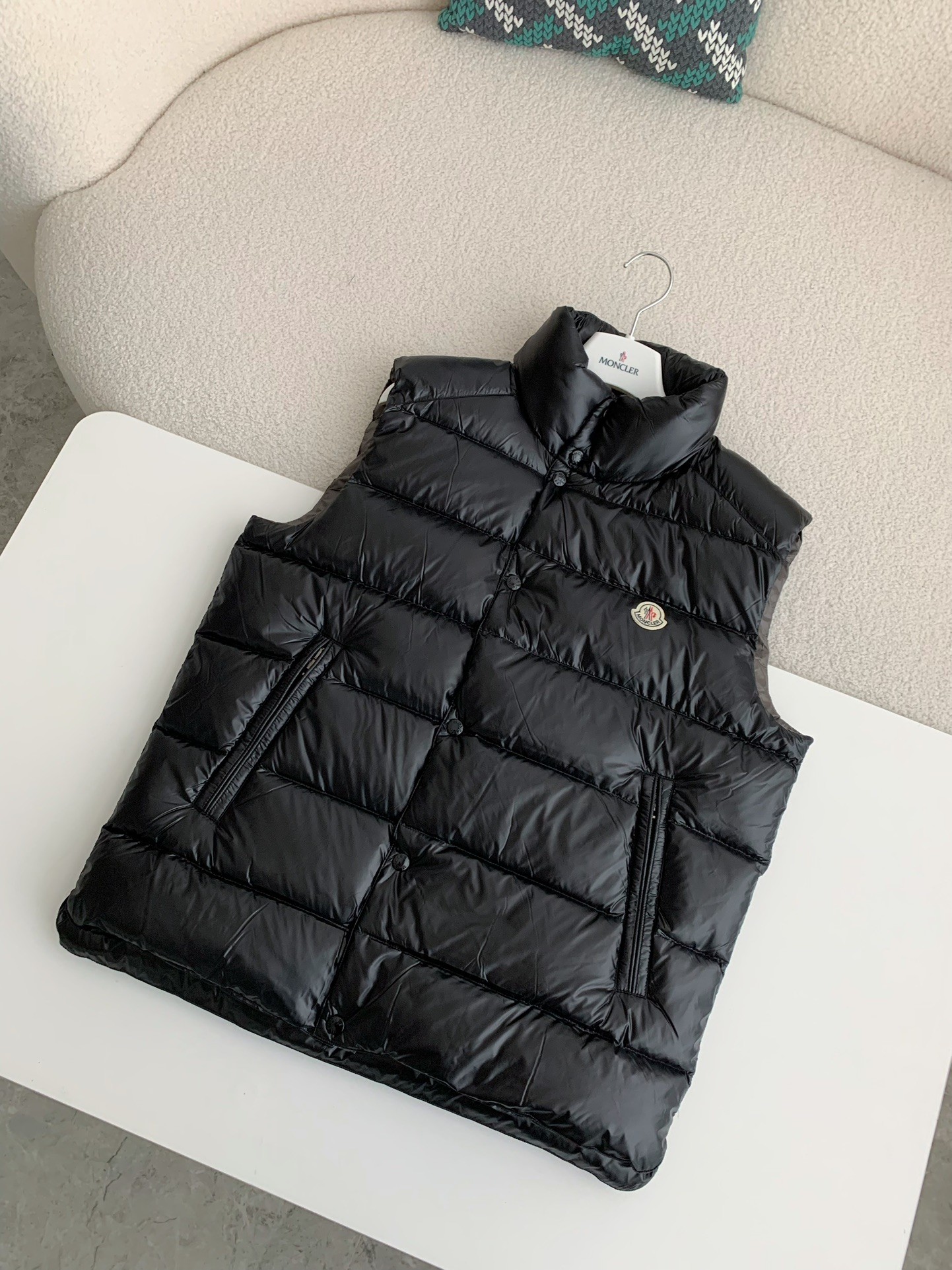 MONC down stand collar vest