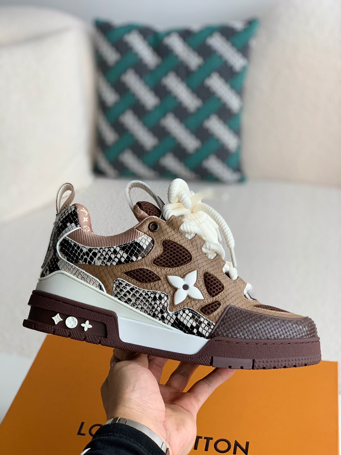 LV Skate Trainers ‘Brown’ – NICE SHOEUS