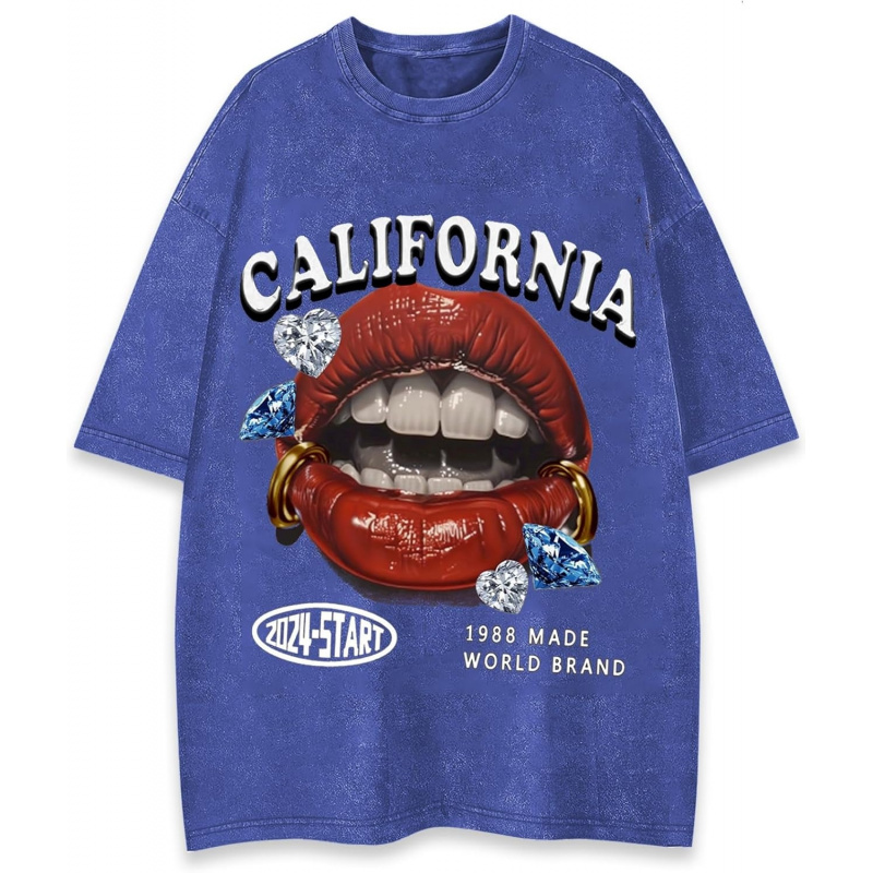 Men's Lip Graphic Tees Vintage Hipster