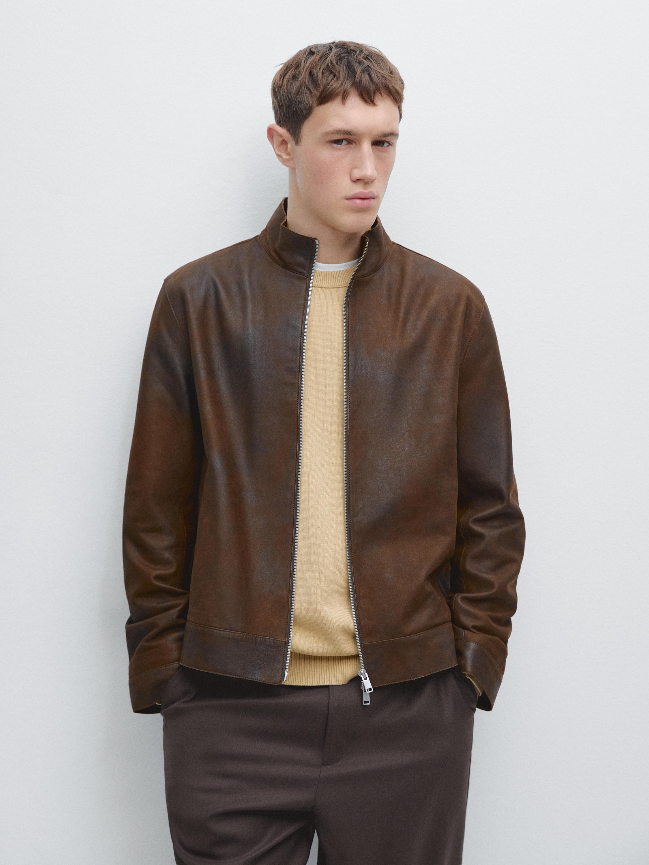 Chaqueta piel ante napado