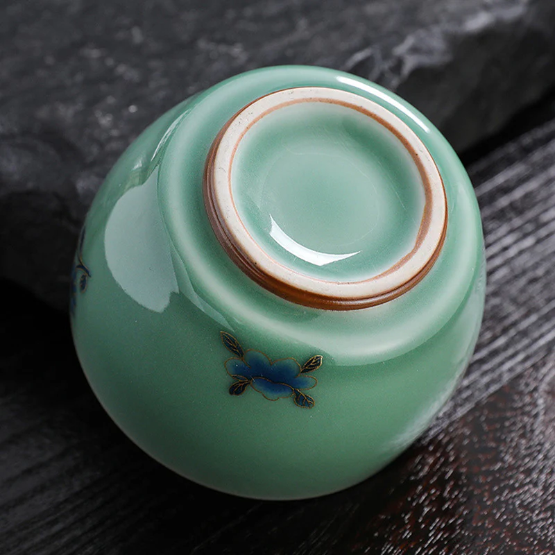 Butterfly Goldfish Lotus Koi Fish Ceramic Teacup Kung Fu Tea Cup 120ml