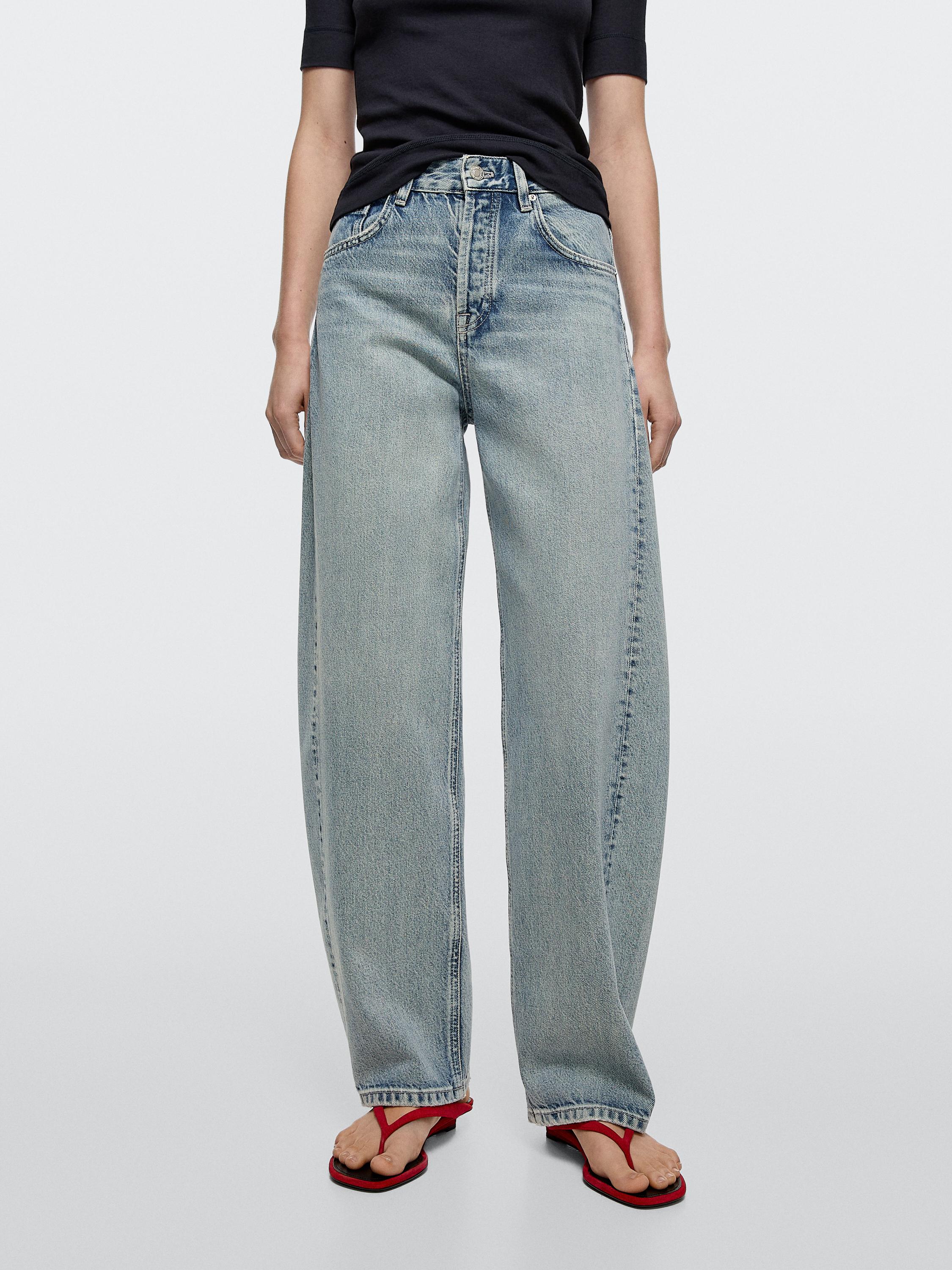 Jeans balloon fit tiro medio