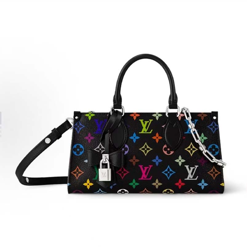 New Size 9.8″x5.1″x3.9″ Lock chains Leather Handbag With Adjustable Strap BB-928084