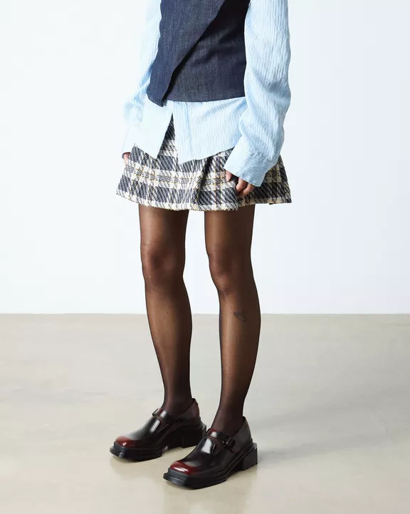 Maybole Square Toe Leather Mary Jane Shoes