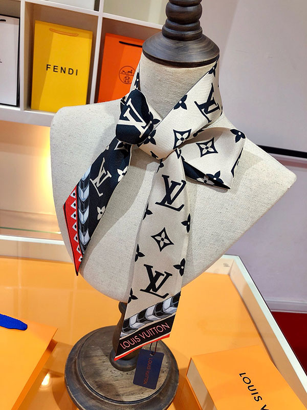 120x8cm Classical prints Handbag Ribbon Scarf Neck Bow WJ-987048