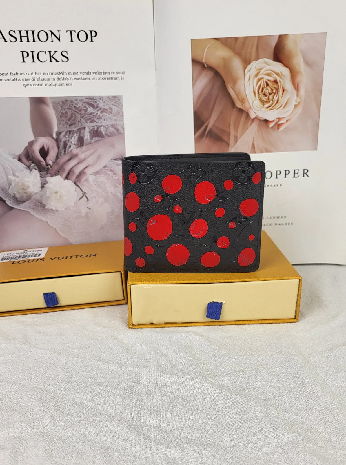 Louis Vuitton x Yayoi Kusama Collaboration Leather Wallet - 3 Types (Long and Short) - Limited Art Collection