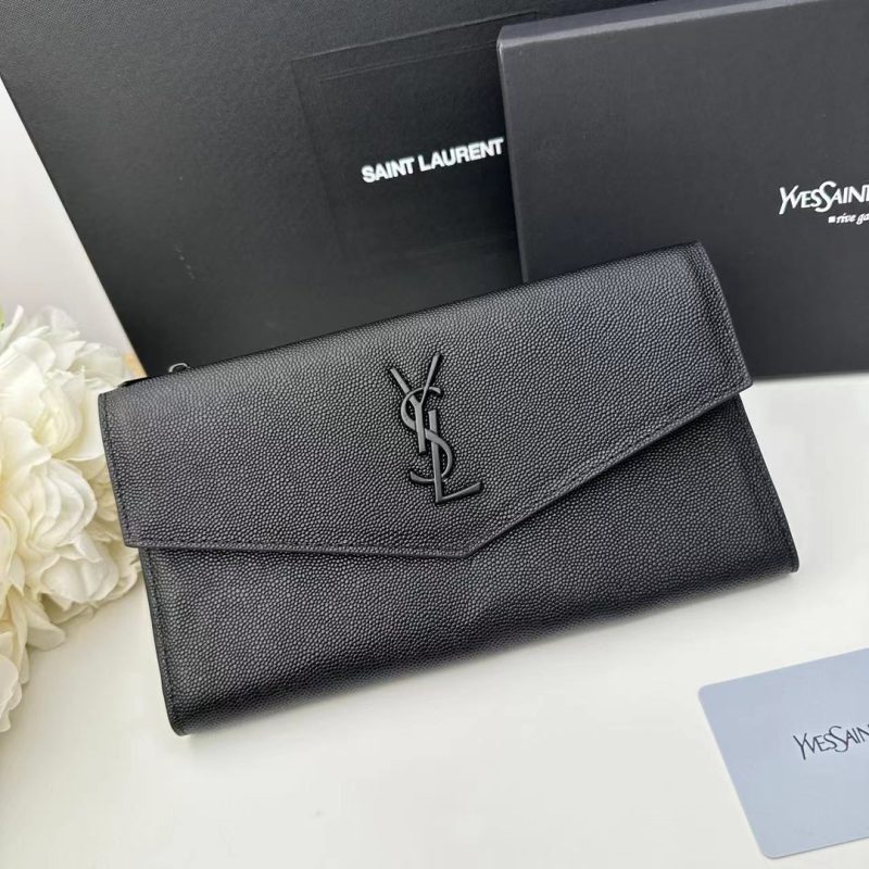 8.5″x4.7″x1.0″ Leather Black&Golden Wallet QB-927103