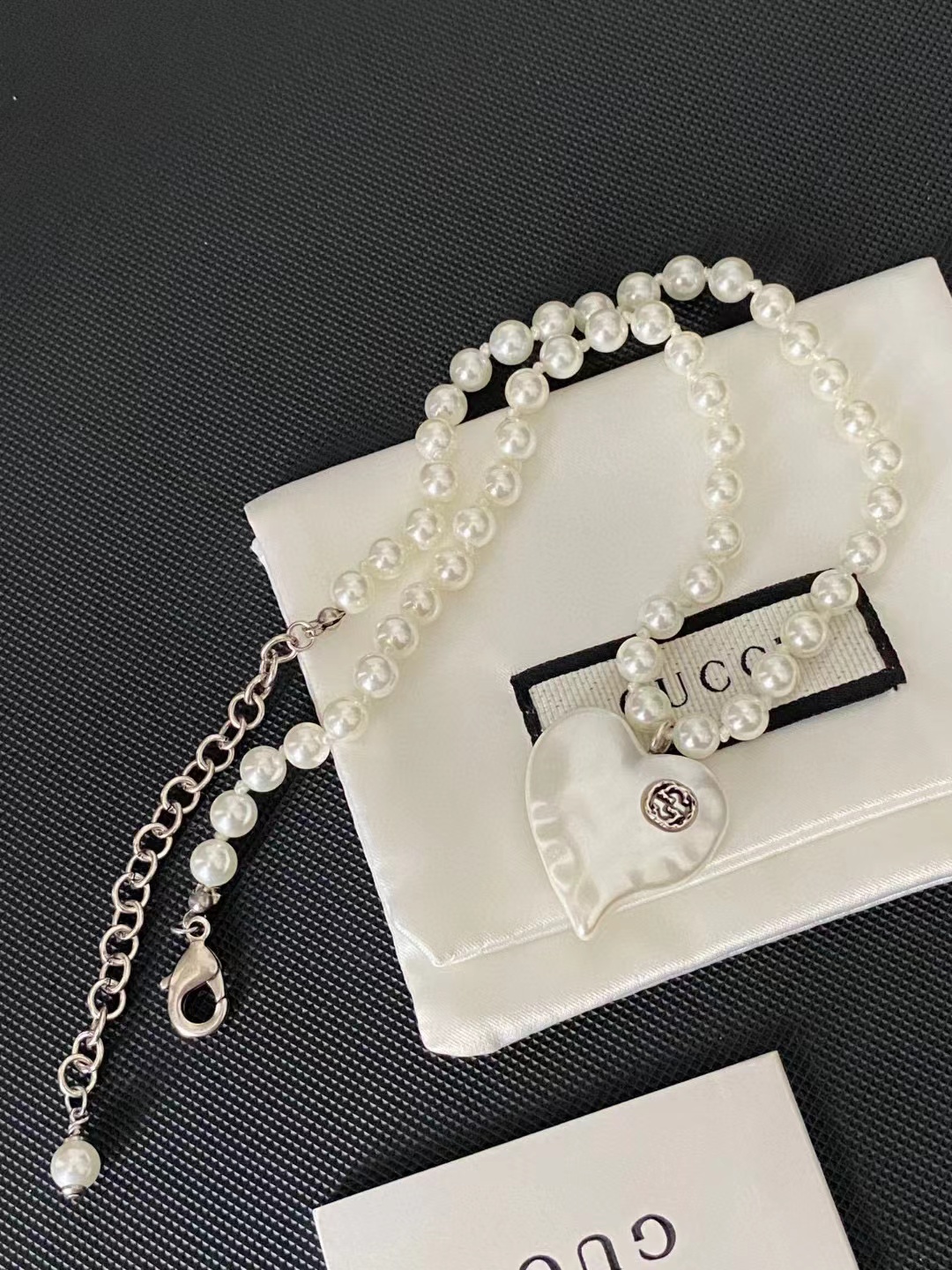Heart Pearls Necklace GGXL-9120013