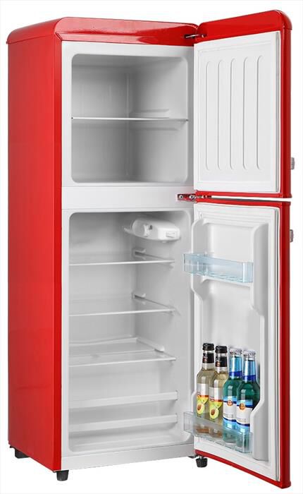 MELCHIONI FAMILY - Frigorifero 2 porte SIBERIA 85 Classe E 85lt-Rosso / Metallo