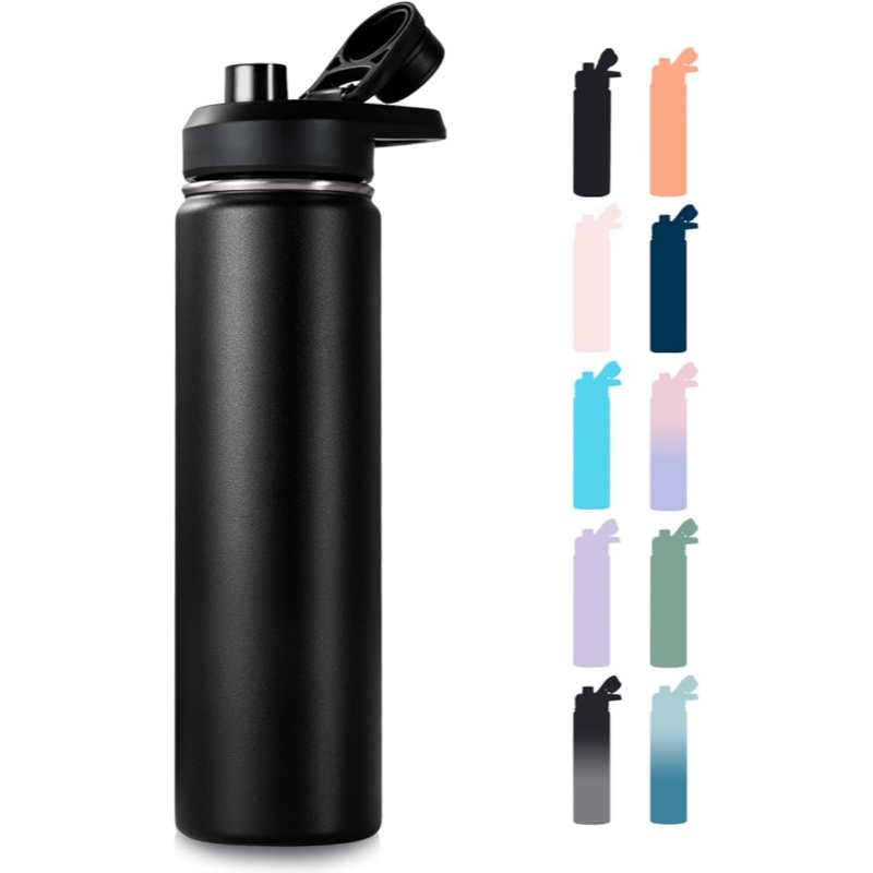 THERMOCLOUD 24 oz Insulated Water Bottle with Handle