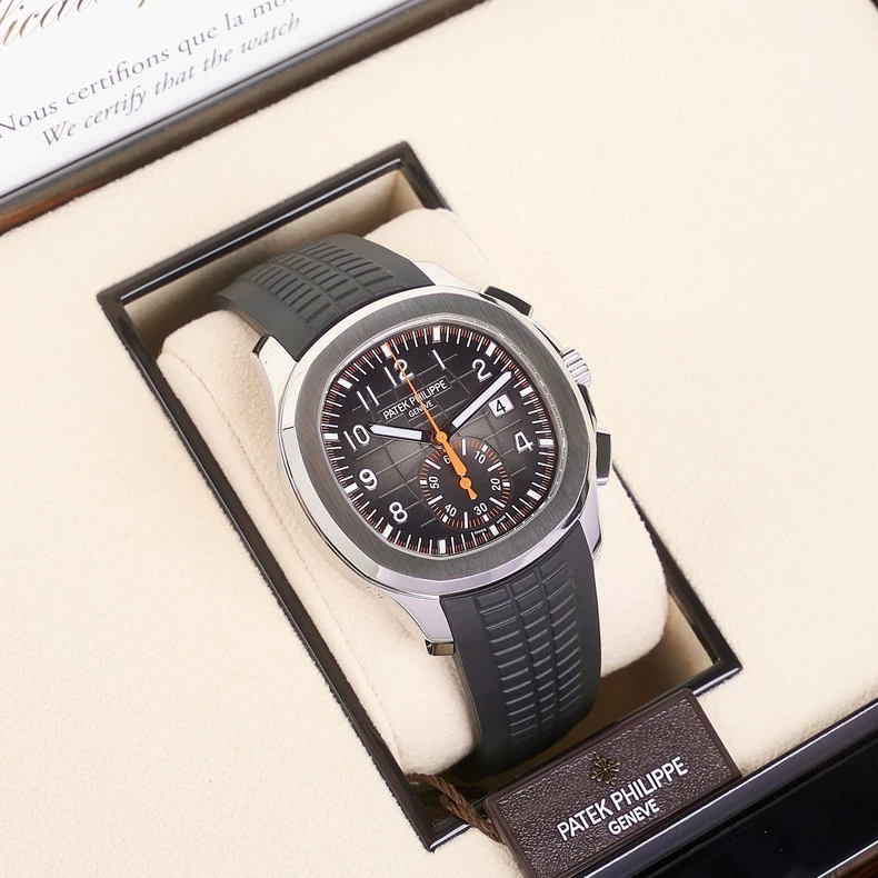 Patek Philippe Aquanaut Black Dial Automatic Men’s Chronograph Watch 5968A-001