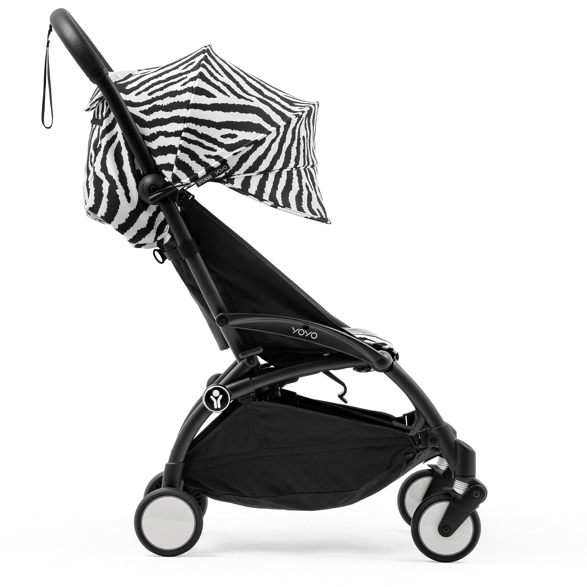 Stokke YOYO3 Ultra Compact 6+ Stroller (One Box) - Black / Zebra (Wild Collection)
