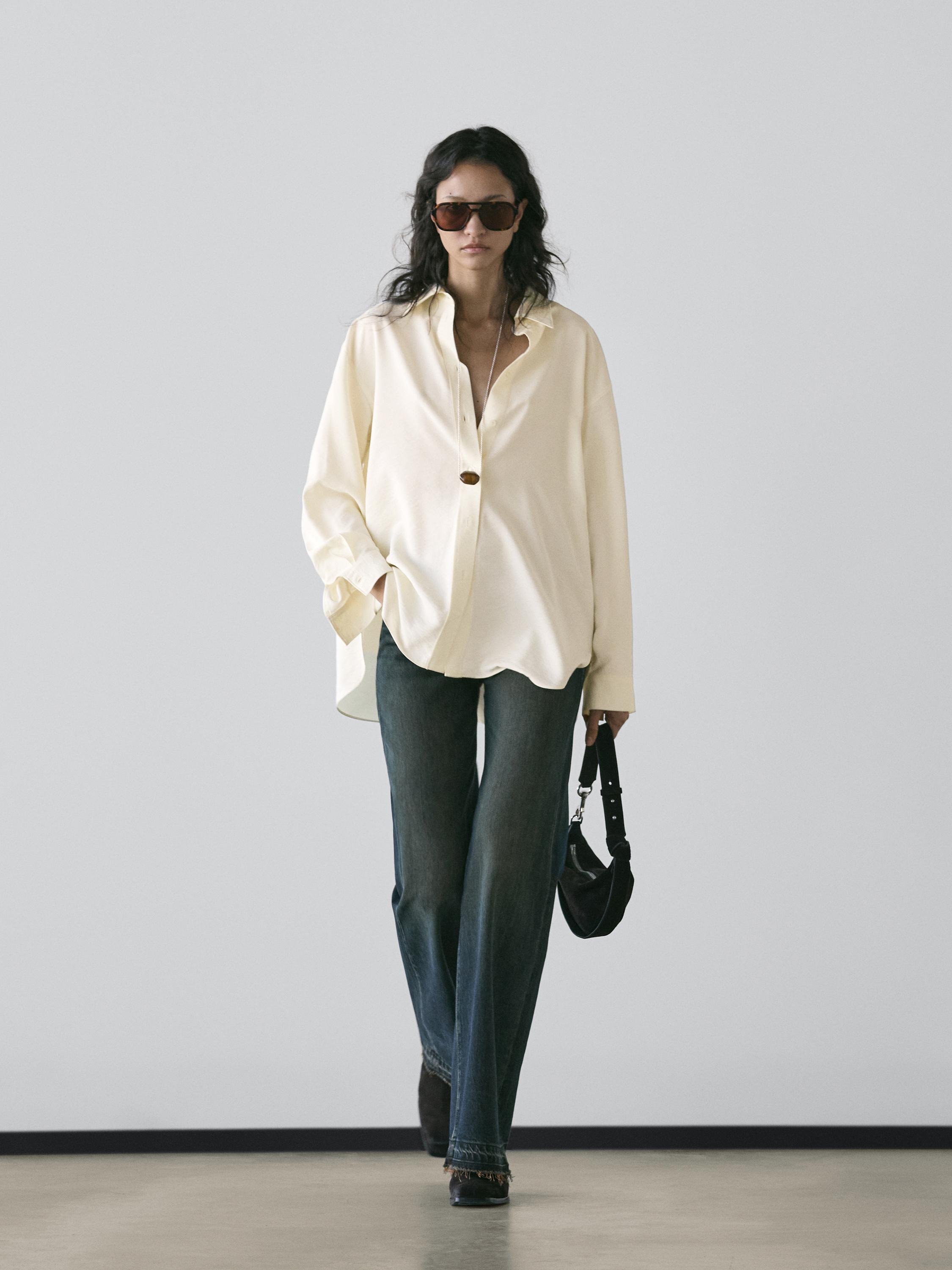 Camisa oversize manga larga