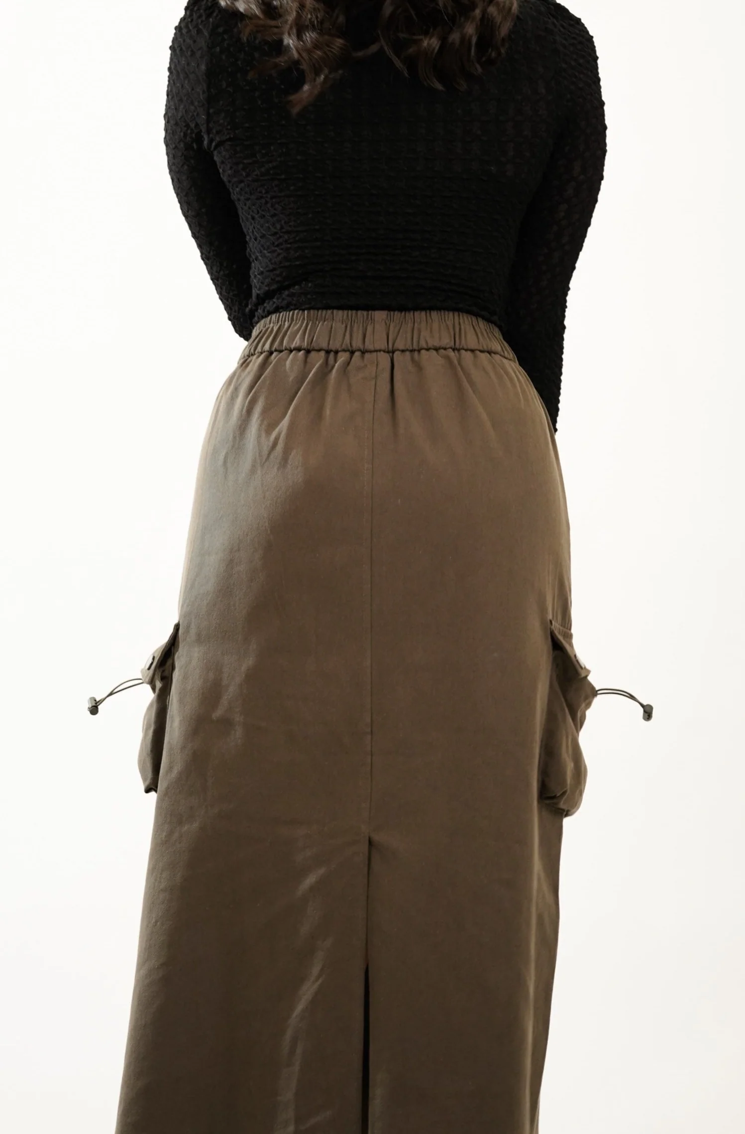 Pewter Green Streetstyle Cargo Skirt