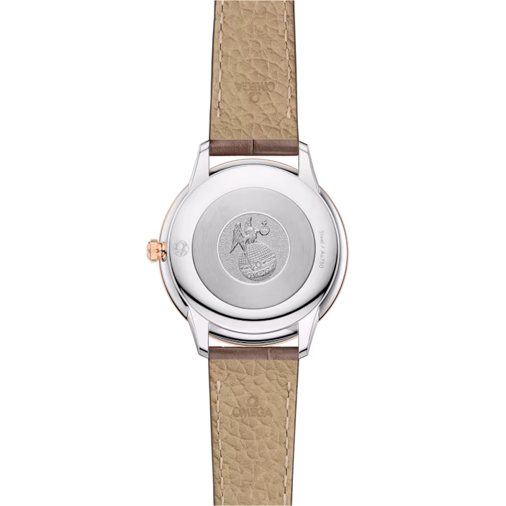 Omega De Ville Prestige 30 mm White Dial with Diamonds Stainless Steel and Sedna™ 18k Rose Gold Strap 434.23.30.60.55.001