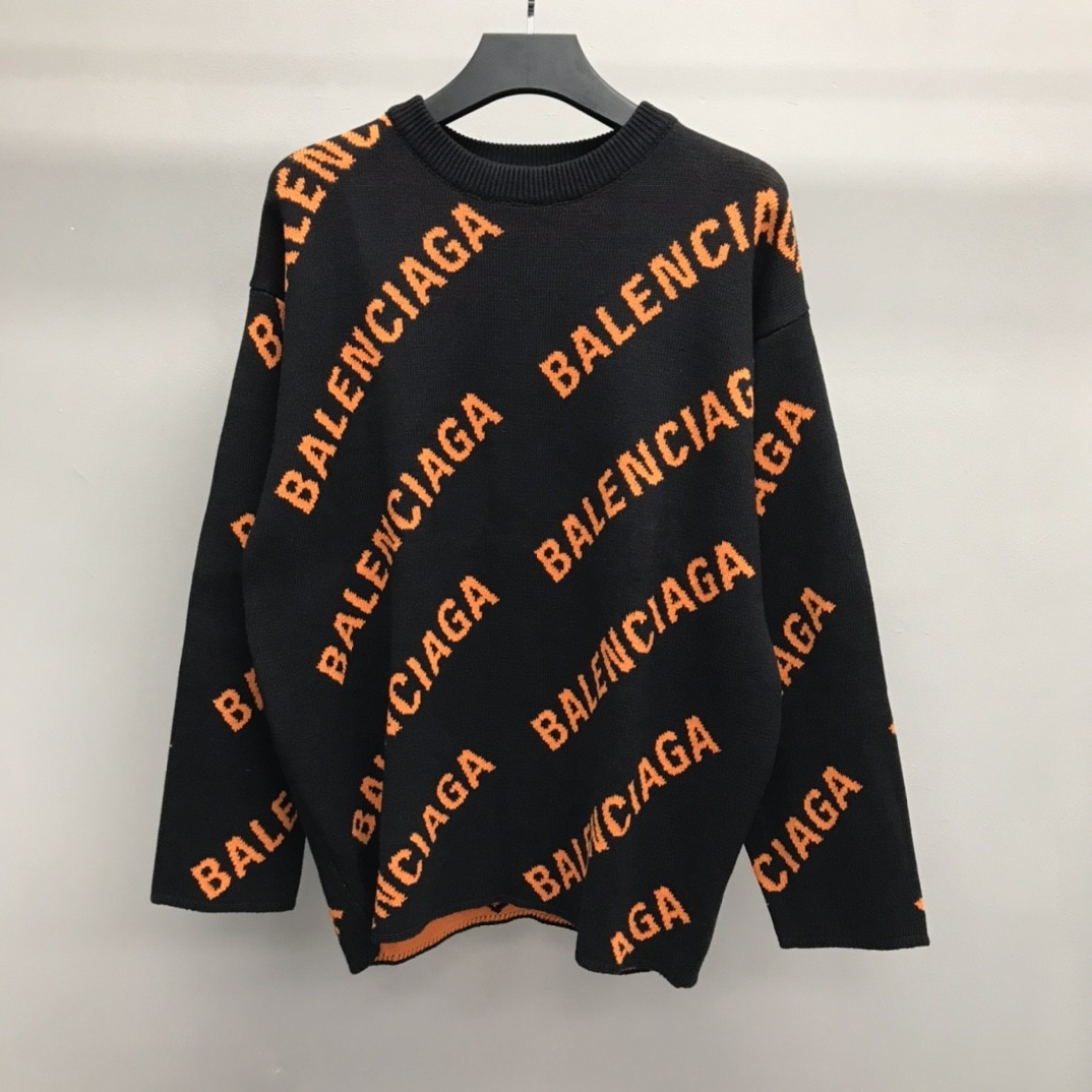 BLCG full-print subtitle sweater