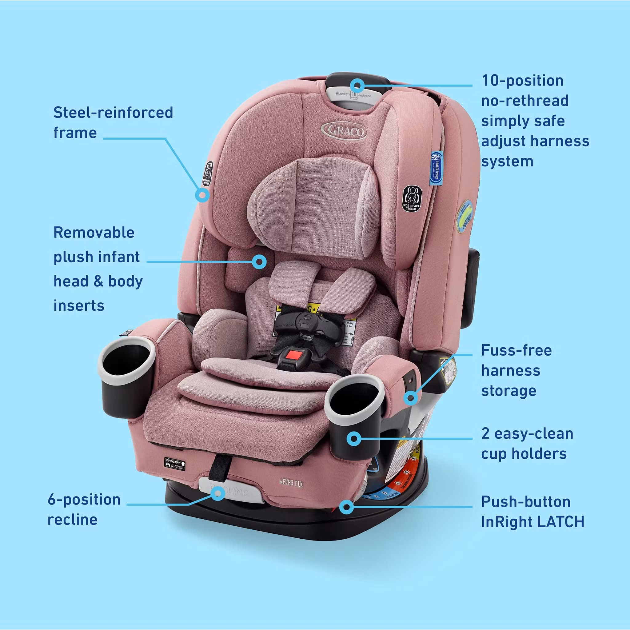 Graco 4Ever DLX 4-in-1 All-in-One Convertible Car Seat - Maven