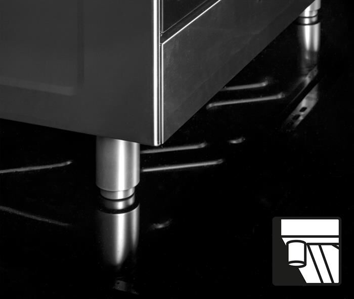 GLEM GAS - Cucina ST664MBK Classe A+-Nero Carbone